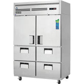 Everest ESR2D4,  49 3/4" 2 Section - 2 Half Dr (LFT & RT; Top) & 4 Drawer (LFT & RT; Bottom 2 each) Refrigerator